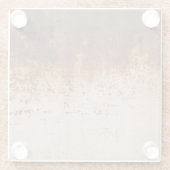 剥絵を描がれ、錆びた壁の質感。 ガラスコースター (裏面)