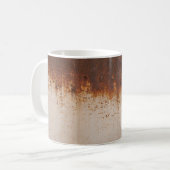 剥絵を描がれ、錆びた壁の質感。 コーヒーマグカップ (正面左)