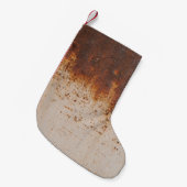 剥絵を描がれ、錆びた壁の質感。 スモールクリスマスストッキング (正面 (吊り時))