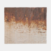 剥絵を描がれ、錆びた壁の質感。 フリースブランケット (正面(横))