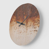 剥絵を描がれ、錆びた壁の質感。 ラージ壁時計 (傾斜)