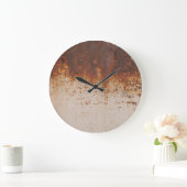 剥絵を描がれ、錆びた壁の質感。 ラージ壁時計 (ホーム)