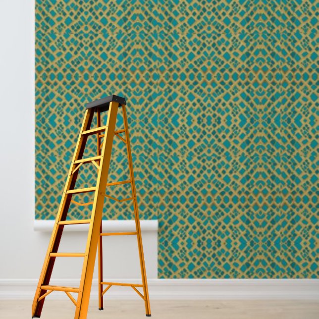 剥離とスティック壁紙の青い金ゴールド幾何学的 壁紙 (Peel and Stick Wallpaper blue gold geometric Wallpaper
)