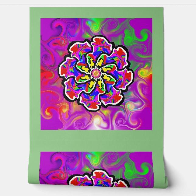 剥離とスティック壁紙21 - Psychadelic 壁紙 (ほどく)