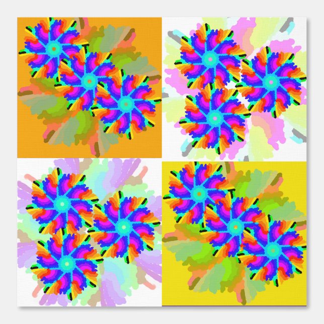 剥離とスティック壁紙7 – 神秘的な花 壁紙 (正面)