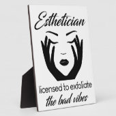 剥離の許可を受けたエステティシャン フォトプラーク (側面)