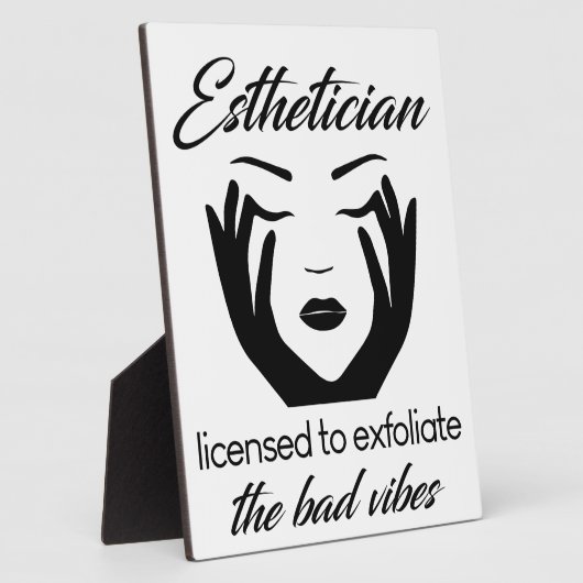 剥離の許可を受けたエステティシャン フォトプラーク (側面)