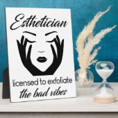 剥離の許可を受けたエステティシャン フォトプラーク (側面)