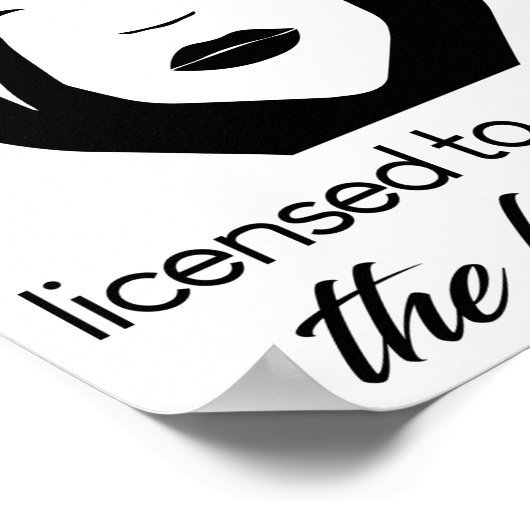 剥離の許可を受けたエステティシャン ポスター (角)