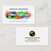 剥離カラフル壁絵を描(ばちゃばちゃ)跳ねる 名刺 (正面/裏面)