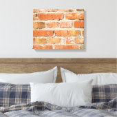 剥離クラッド付き古いレンガ壁 キャンバスプリント (インサイチュ (寝室))