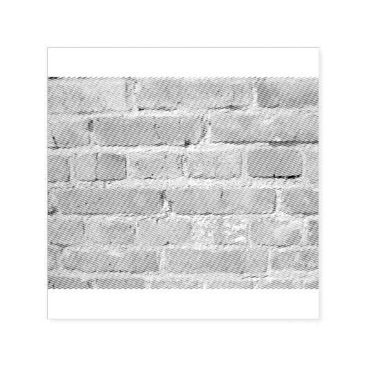 剥離クラッド付き古いレンガ壁 セルフインキングスタンプ (デザイン)