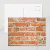 剥離クラッド付き古いレンガ壁 ポストカード (正面/裏面)