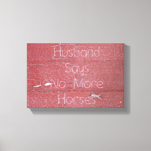剥離バ絵を描ンン、夫はそれ以上の馬と言う キャンバスプリント (正面)