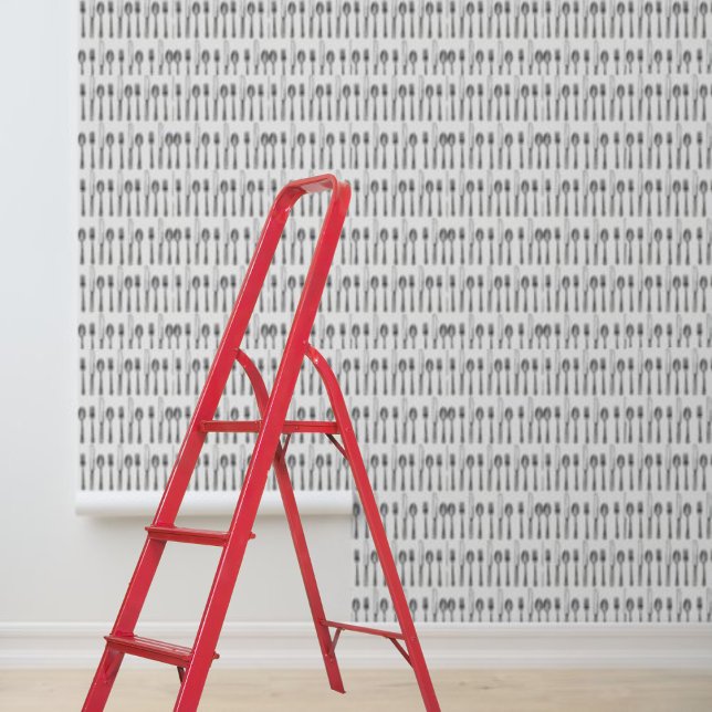 剥離及びスティック壁紙包丁フォークスプーン 壁紙 (Peel and Stick Wallpaper Knife Fork Spoon Wallpaper)