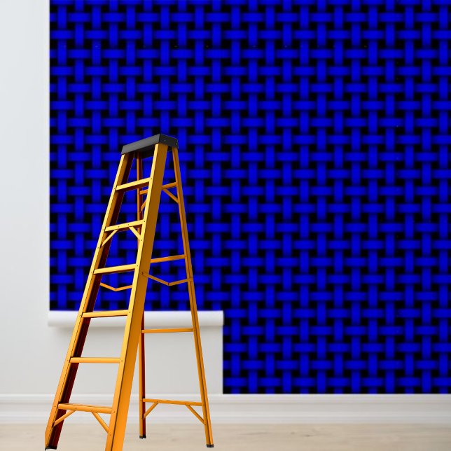 剥離及びスティック壁紙王室のブルーウィーブデザイン 壁紙 (Peel and Stick Wallpaper Royal Blue Weave design Wallpaper)