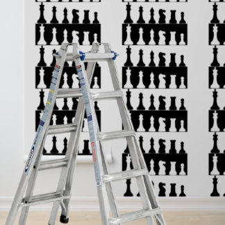 剥離及びスティック壁紙白黒チェス駒 壁紙