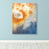 剥離絵を描と錆びた抽象芸術 キャンバスプリント (インサイチュ (ウッドフロア))