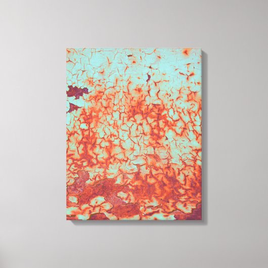 剥離絵を描と錆び抽象芸術 キャンバスプリント (正面)