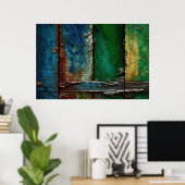 剥離絵を描素朴、アンティーク ポスター (ホームオフィス)