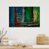 剥離絵を描素朴、アンティーク ポスター (キッチン)