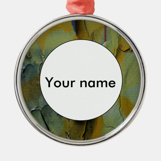 剥離絵を描 メタルオーナメント (正面)