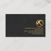 剥離金ゴールド壁紙黒大理石ビグランジルダー 名刺 (裏面)