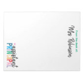 副パーソナライズされた校長から ノートパッド (正面)