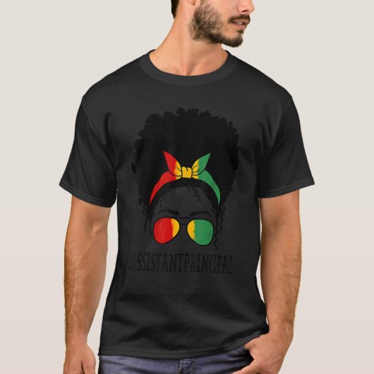 副主席女性乱雑Bun Black History Tシャツ (正面)