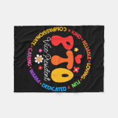 副会長 新学期 マッチング 親子Tシャツ フリースブランケット (正面(横))