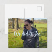 副大統領選出のカマラ・ハリス：やったわ、ジョー ポストカード (正面/裏面)