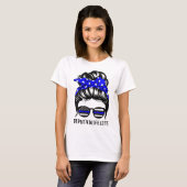 副妻ライフ乱雑Bun髪おもしろい副妻 Tシャツ (正面フル)