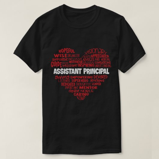 副校長かわいいハートプレゼント新学期 Tシャツ (デザイン正面)