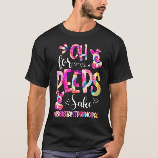 副校長イースターバニーラビットエッグタイD Tシャツ (正面)
