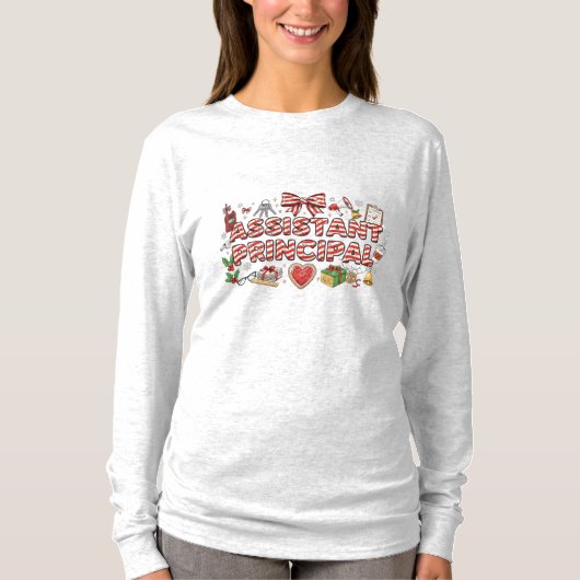 副校長クリスマス長袖 Tシャツ (正面)