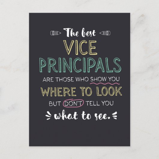 副校長最高のが見るべき場所を示す ポストカード (正面)