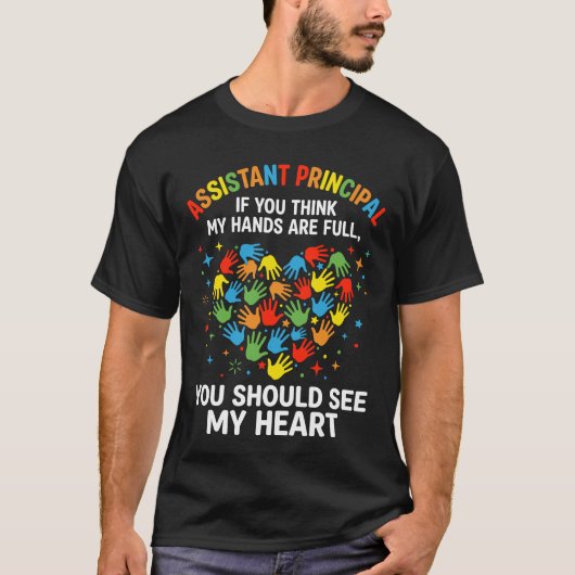 副校長 もし私の手が一杯だと思ったら Tシャツ (正面)