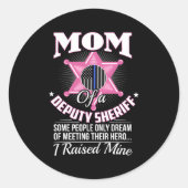 副母ママ副母ママ副保安官 ラウンドシール (正面)