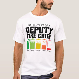 副消防署長の電池寿命 Tシャツ