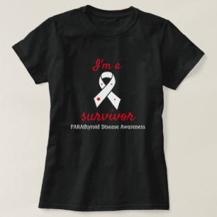 副甲状腺の病気の生存者の認識度のリボン Tシャツ