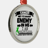 副腎がんは私の中で最も悪い敵に出会った メタルオーナメント (右)