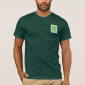 副腎がん認識度グリーンリボンエンジェルティー Tシャツ (正面)