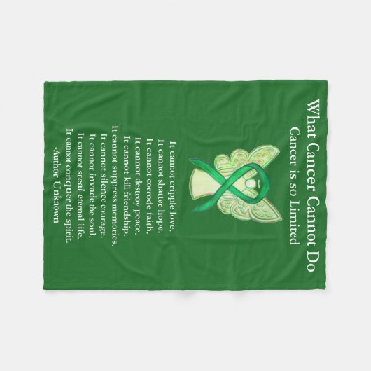 副腎がん認識度リボンエンジェルアートブランケット フリースブランケット (正面(横))