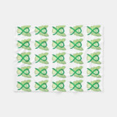 副腎がん認識度リボンフリースブランケット フリースブランケット (正面(横))