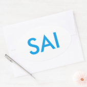 副腎不全(SAI)サポートステッカー 楕円形シール (封筒)