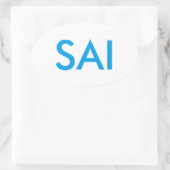 副腎不全(SAI)サポートステッカー 楕円形シール (バッグ)
