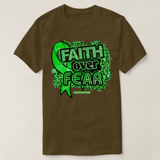 副腎認識度リボン信仰Fear Leopard G Tシャツ (デザイン正面)