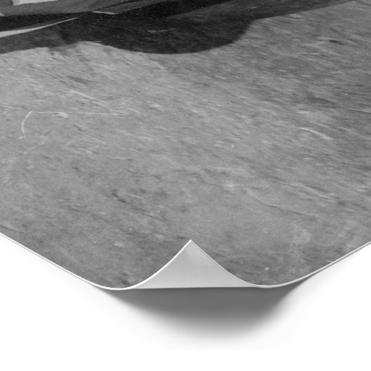 副長を馬に乗せてケーシー写真 ポスター (角)