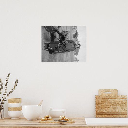 副長を馬に乗せてケーシー写真 ポスター (キッチン)