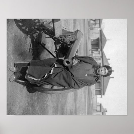 副長を馬に乗せてケーシー写真 ポスター (正面)